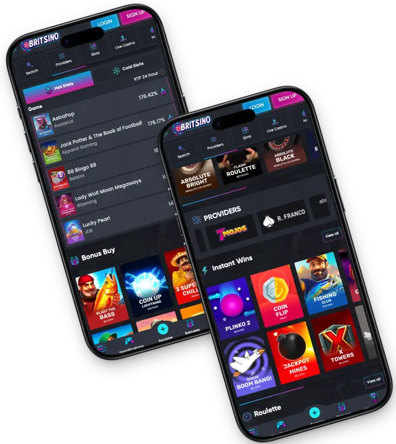 britsino mobile software and interface