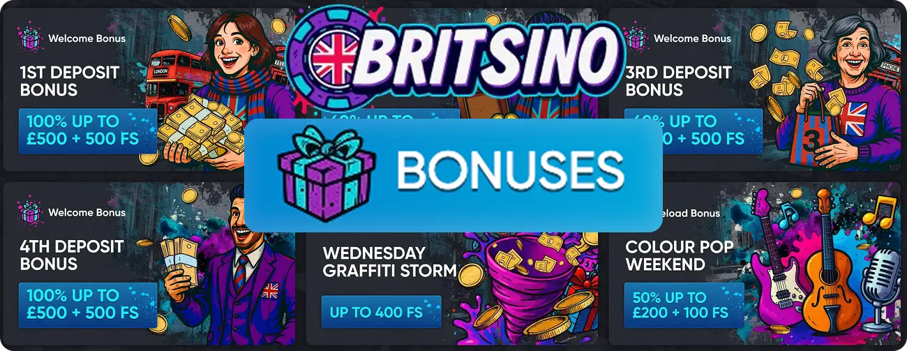 bonuses and britsino casino promo code