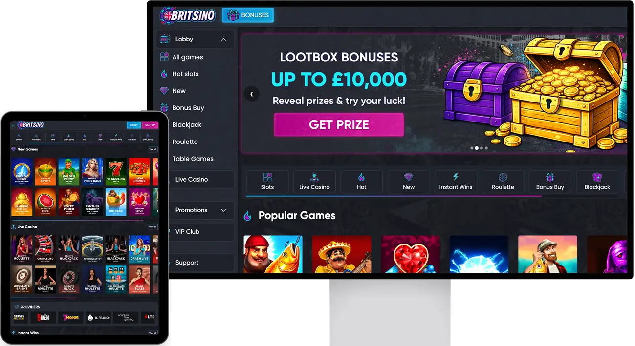 britsino platform with slots and bonuses in the UK